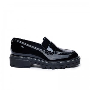 Loafersy Damskie Bernardo Chandler Lug-Sole Czarne | NFV6648YB