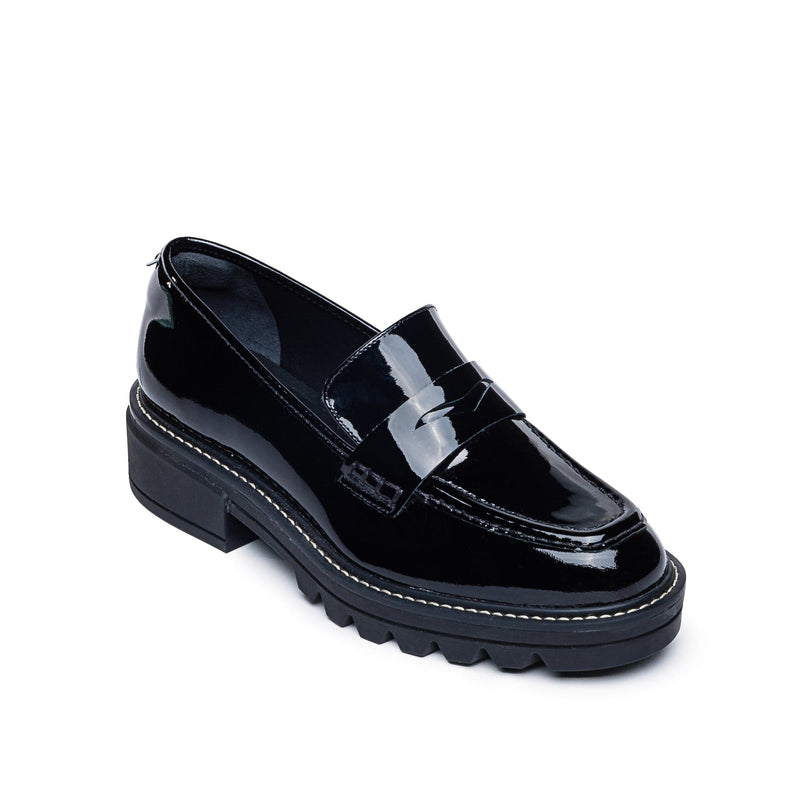 Loafersy Damskie Bernardo Chandler Lug-Sole Czarne | NFV6648YB