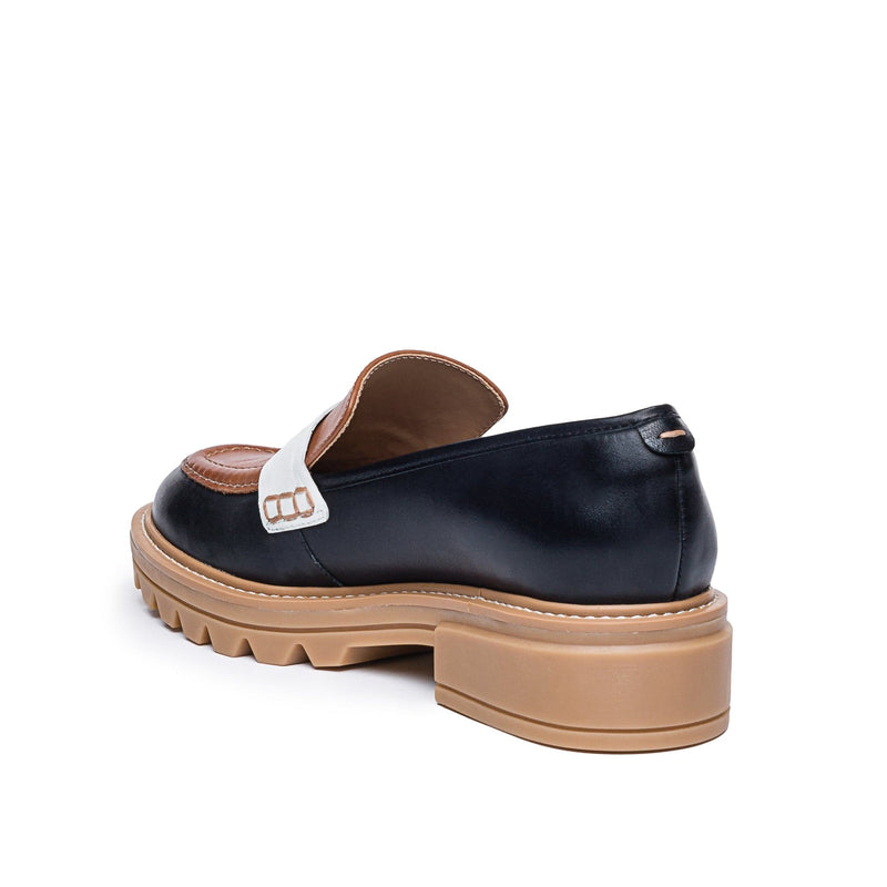 Loafersy Damskie Bernardo Chandler Lug-Sole Czarne Ciemny Brązowe | SXV5524XK