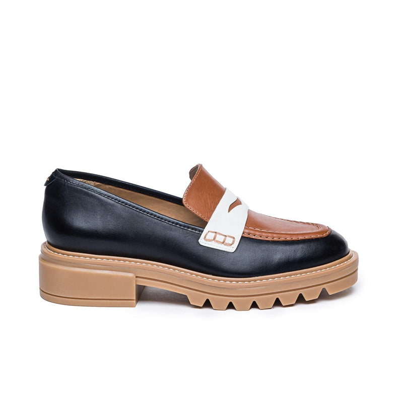 Loafersy Damskie Bernardo Chandler Lug-Sole Czarne Ciemny Brązowe | SXV5524XK