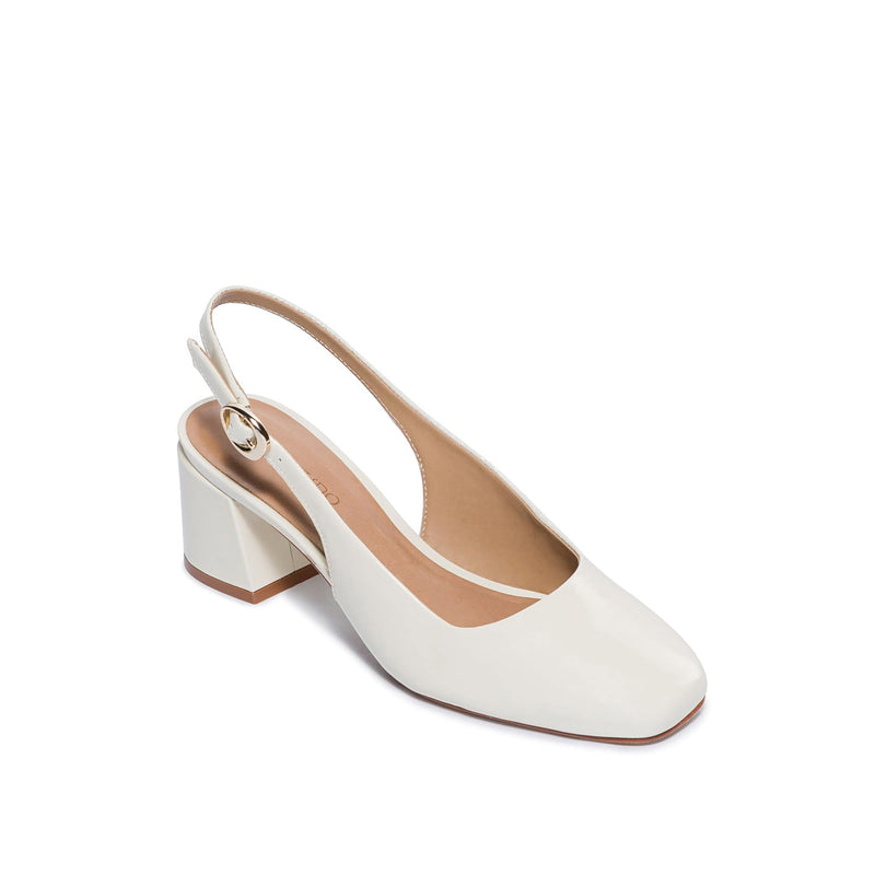 Szpilki Damskie Bernardo Alexia Slingback Białe | OTP3695PH