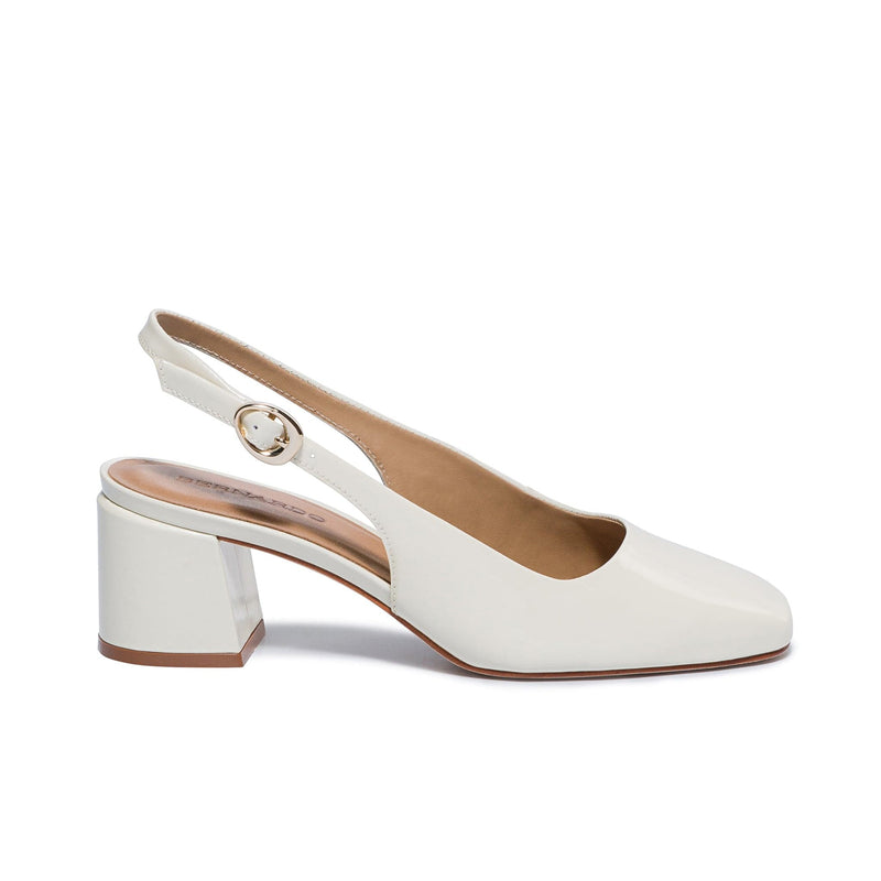 Szpilki Damskie Bernardo Alexia Slingback Białe | OTP3695PH