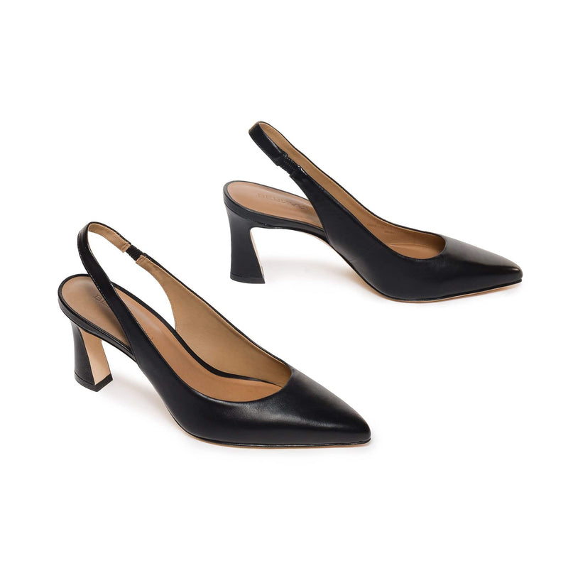 Szpilki Damskie Bernardo Felicity Slingback Czarne | QTE9456GE