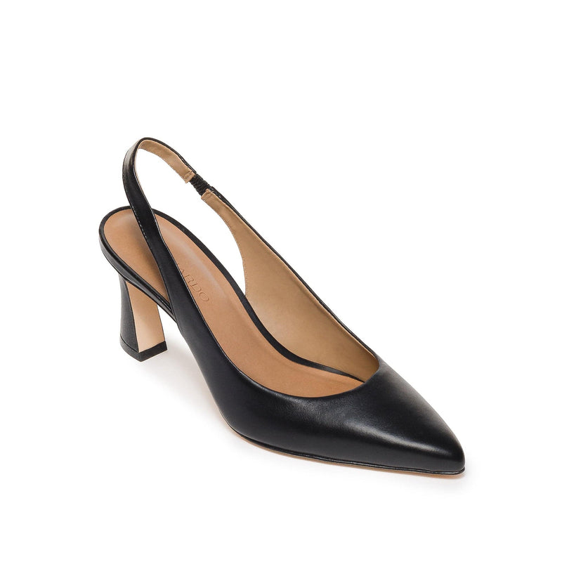 Szpilki Damskie Bernardo Felicity Slingback Czarne | QTE9456GE