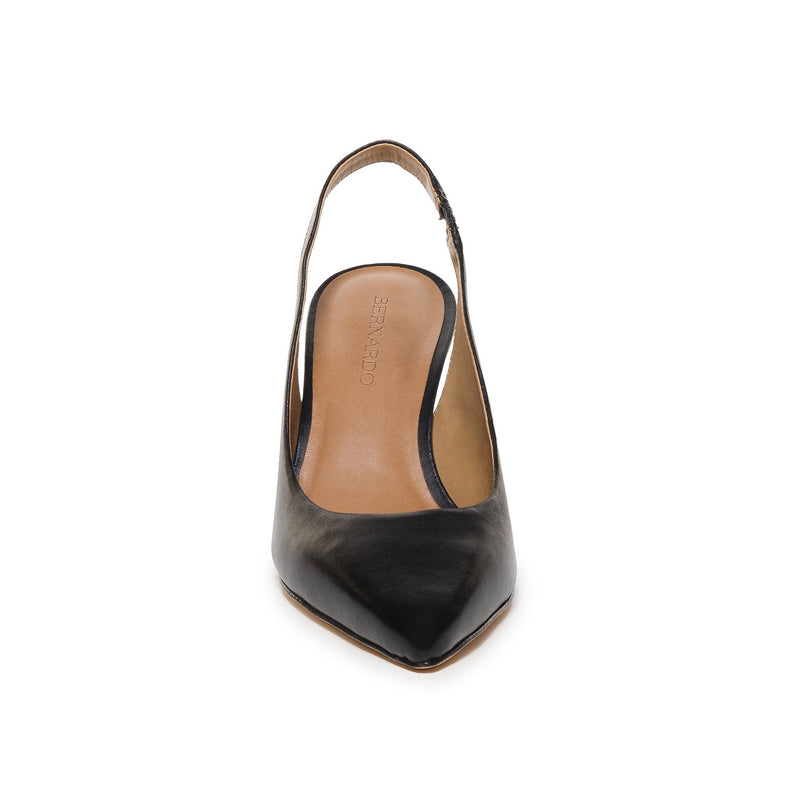 Szpilki Damskie Bernardo Felicity Slingback Czarne | QTE9456GE