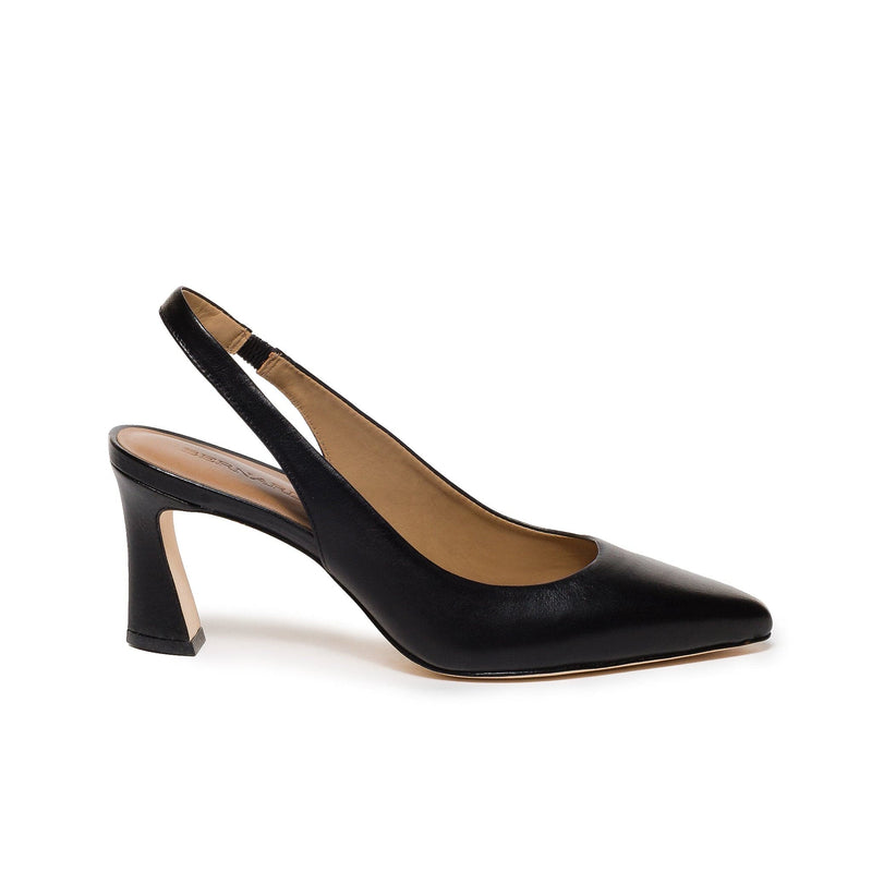 Szpilki Damskie Bernardo Felicity Slingback Czarne | QTE9456GE